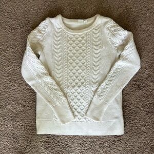 White/cream cable knit sweater
